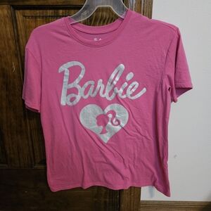 Barbie Fuchsia Tee with Silver Logo